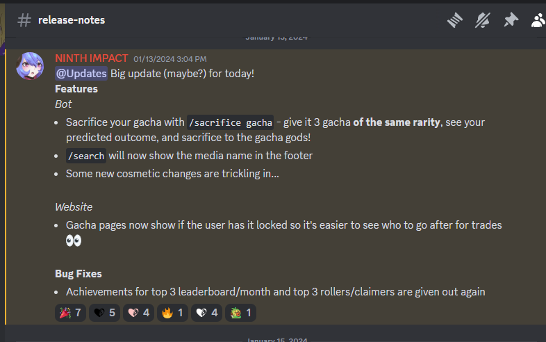 Screenshot of discord channel